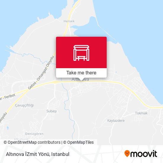 Altınova İZmit Yönü map