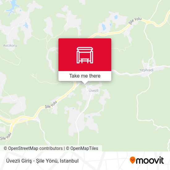 Üvezli Giriş - Şile Yönü map