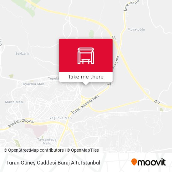 Turan Güneş Caddesi Baraj Altı map