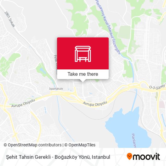Şehit Tahsin Gerekli - Boğazköy Yönü map