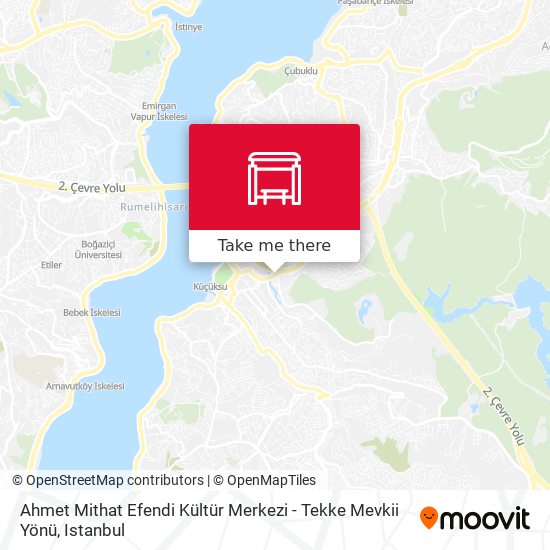 Ahmet Mithat Efendi Kültür Merkezi - Tekke Mevkii Yönü map