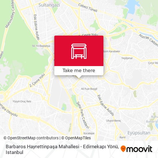 Barbaros Hayrettinpaşa Mahallesi - Edirnekapı Yönü map