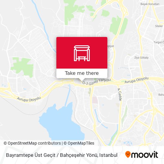 Bayramtepe Üst Geçit / Bahçeşehir Yönü map