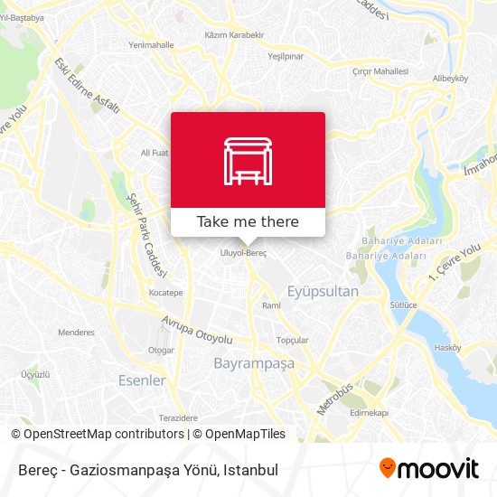 Bereç - Gaziosmanpaşa Yönü map