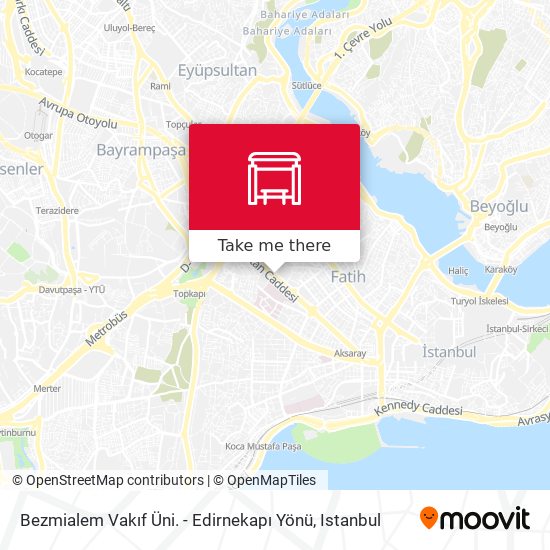 Bezmialem Vakıf Üni. - Edirnekapı Yönü map