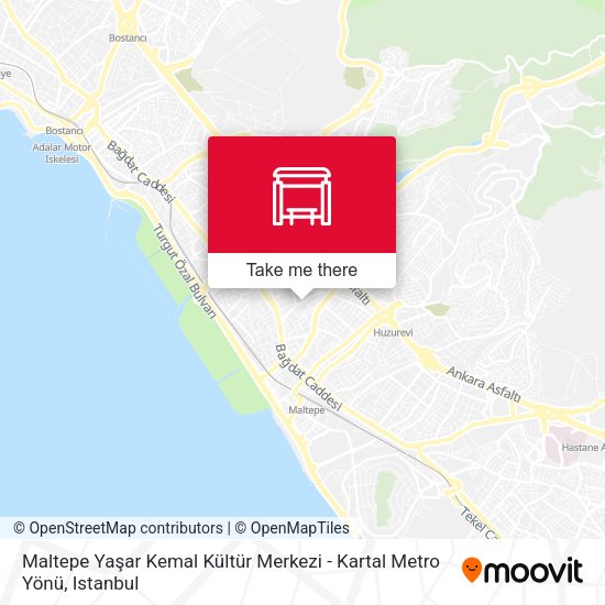 Maltepe Yaşar Kemal Kültür Merkezi - Kartal Metro Yönü map