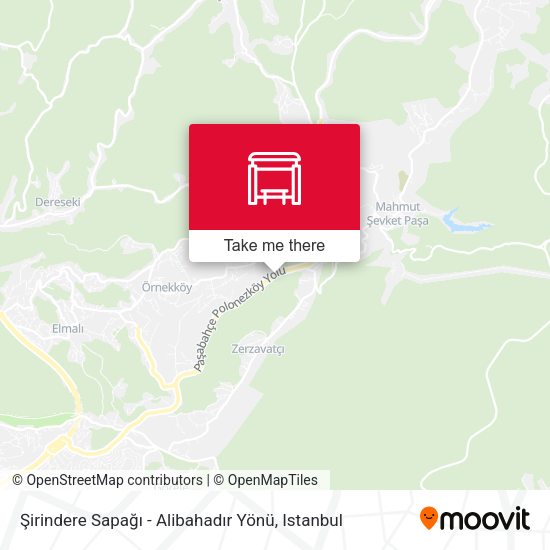 Şirindere Sapağı - Alibahadır Yönü map