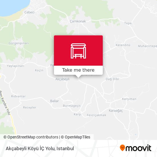 Akçabeyli Köyü İÇ Yolu map