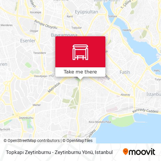 Topkapı Zeytinburnu - Zeytinburnu Yönü map