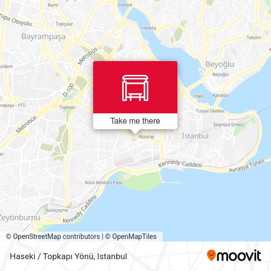 Haseki / Topkapı Yönü map