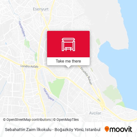 Sebahattin Zaim İlkokulu - Boğazköy Yönü map