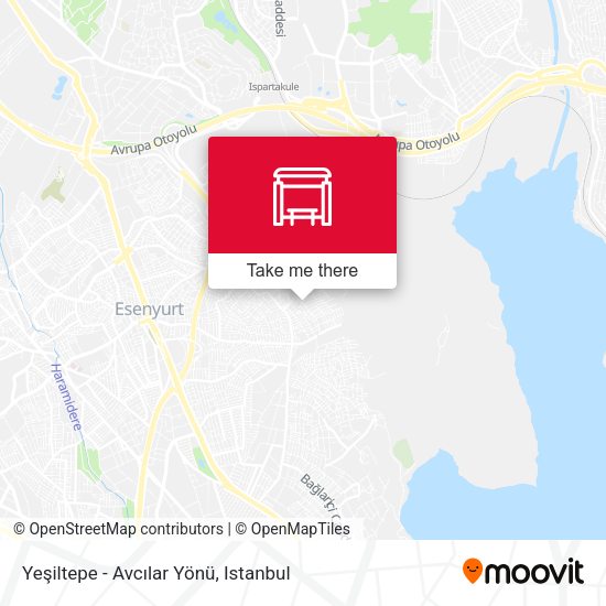 Yeşiltepe - Avcılar Yönü map