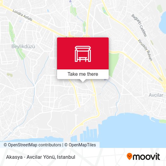 Akasya  - Avcilar Yönü map