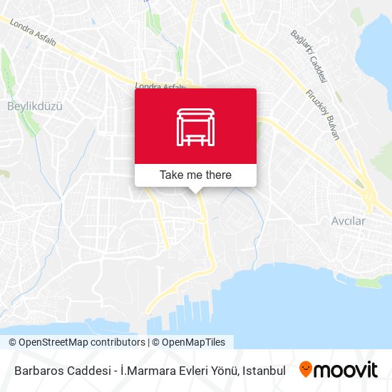 Barbaros Caddesi - İ.Marmara Evleri Yönü map