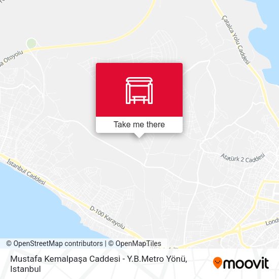Mustafa Kemalpaşa Caddesi - Y.B.Metro Yönü map