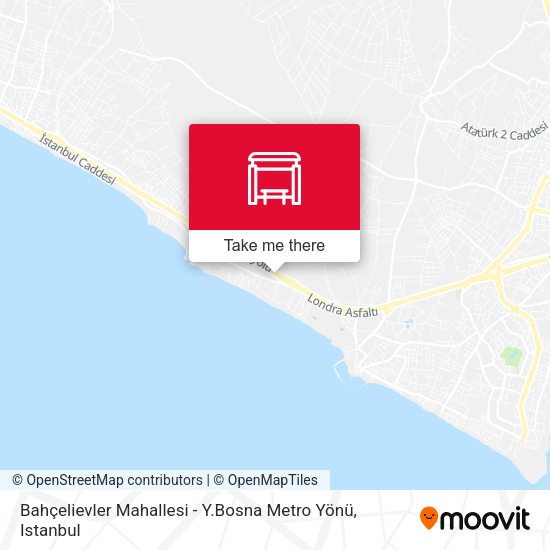 Bahçelievler Mahallesi - Y.Bosna Metro Yönü map