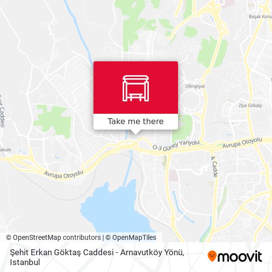 Şehit Erkan Göktaş Caddesi - Arnavutköy Yönü map