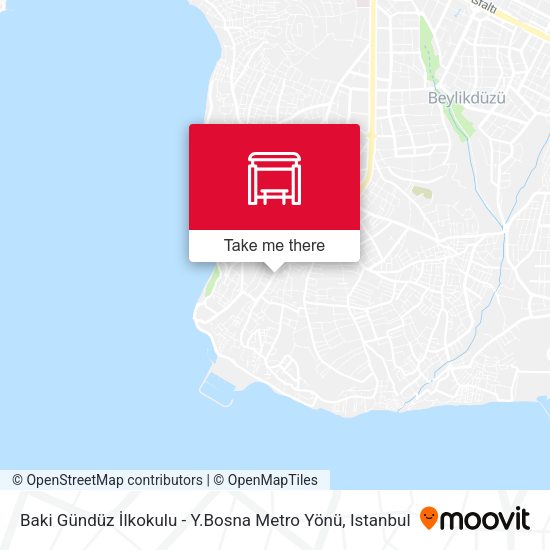 Baki Gündüz İlkokulu - Y.Bosna Metro Yönü map