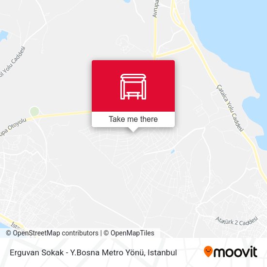 Erguvan Sokak - Y.Bosna Metro Yönü map
