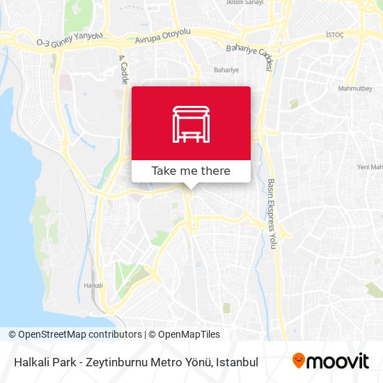 Halkali Park - Zeytinburnu Metro Yönü map