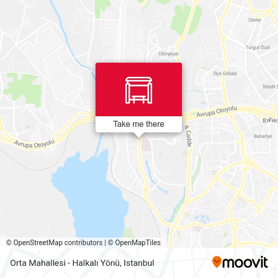 Orta Mahallesi - Halkalı Yönü map