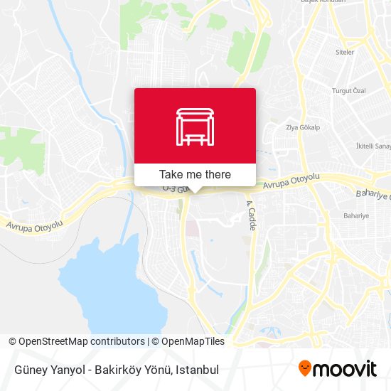 Güney Yanyol - Bakirköy Yönü map