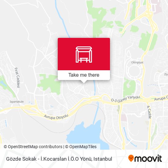 Gözde Sokak - İ.Kocarslan İ.Ö.O Yönü map