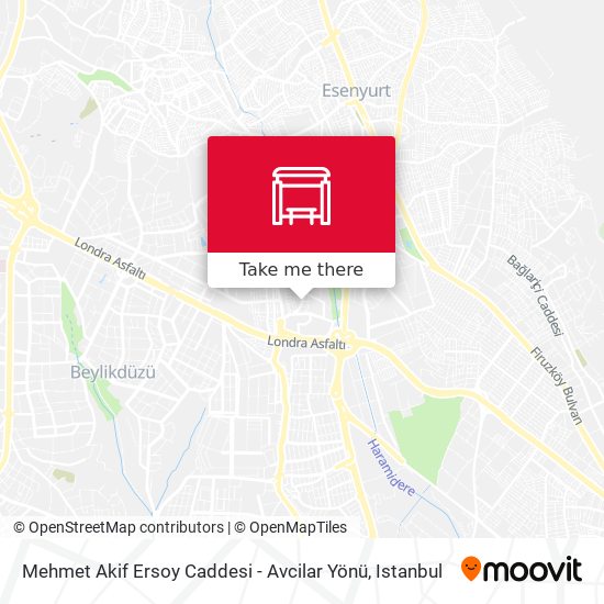 Mehmet Akif Ersoy Caddesi - Avcilar Yönü map