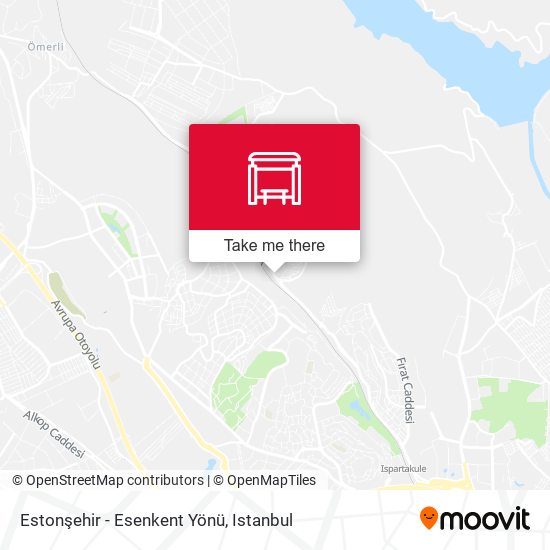 Estonşehir - Esenkent Yönü map