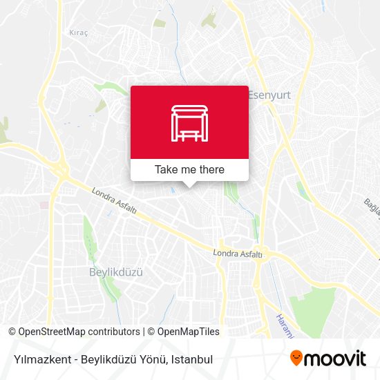 Yılmazkent - Beylikdüzü Yönü map