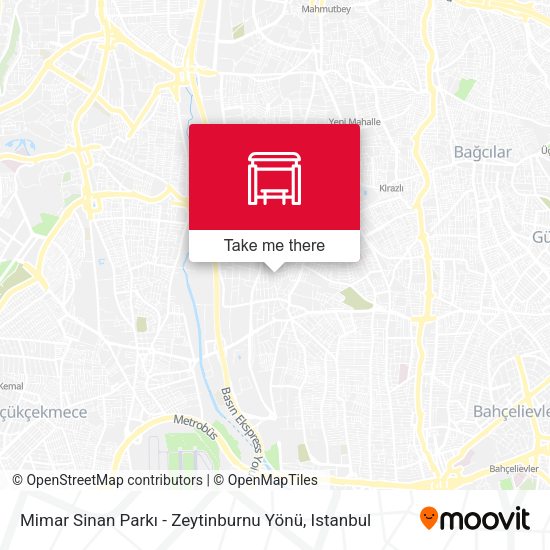 Mimar Sinan Parkı - Zeytinburnu Yönü map