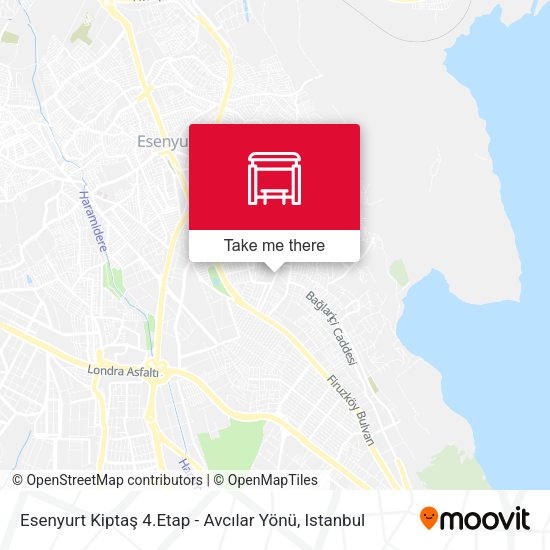Esenyurt Kiptaş 4.Etap - Avcılar Yönü map
