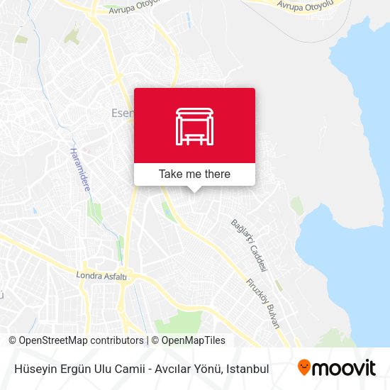 Hüseyin Ergün Ulu Camii - Avcılar Yönü map