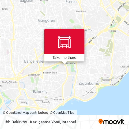 İbb Bakirköy - Kazliçeşme Yönü map