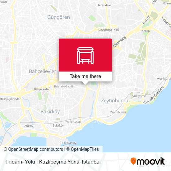 Fildamı Yolu - Kazlıçeşme Yönü map