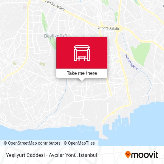 Yeşilyurt Caddesi - Avcılar Yönü map