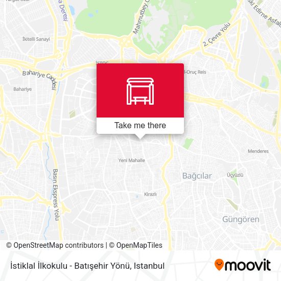 İstiklal İlkokulu - Batışehir Yönü map