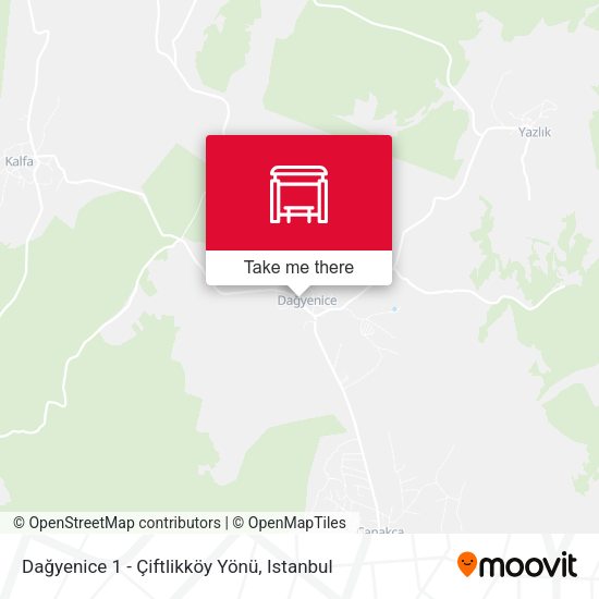 Dağyenice 1 - Çiftlikköy Yönü map