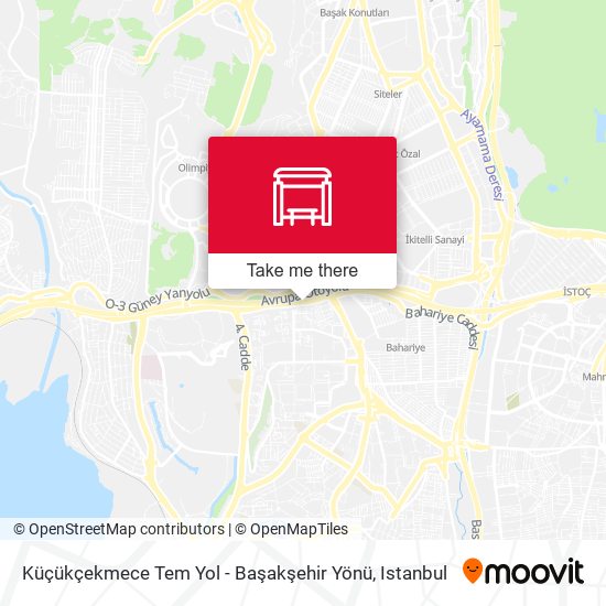 Küçükçekmece Tem Yol - Başakşehir Yönü map