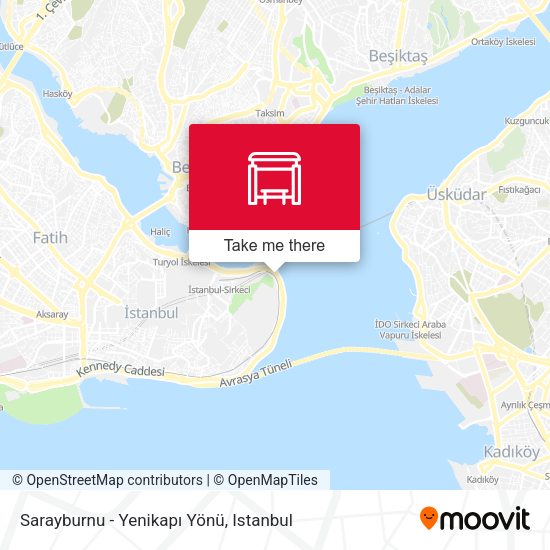 Sarayburnu - Yenikapı Yönü map