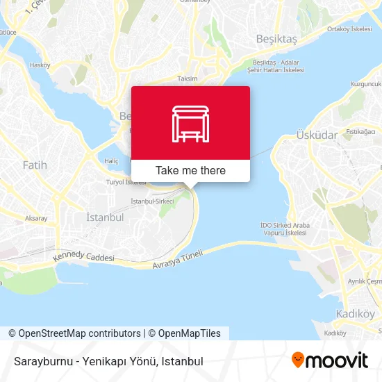 Sarayburnu - Yenikapı Yönü map