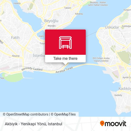 Akbiyik - Yenikapi Yönü map