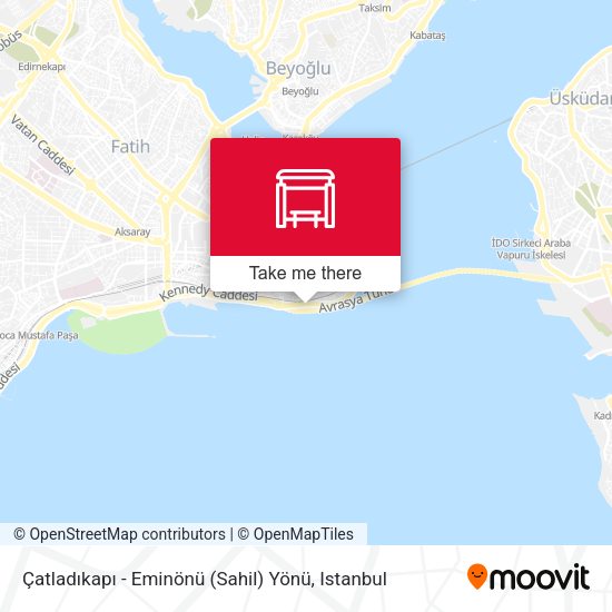 Çatladıkapı - Eminönü (Sahil) Yönü map