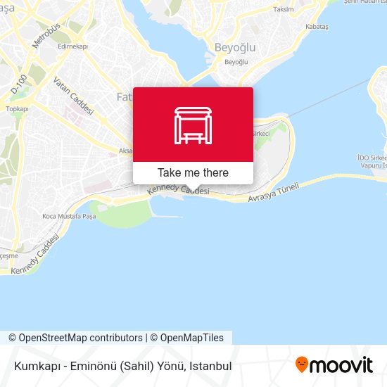 Kumkapi - Eminönü (Sahil) Yönü map