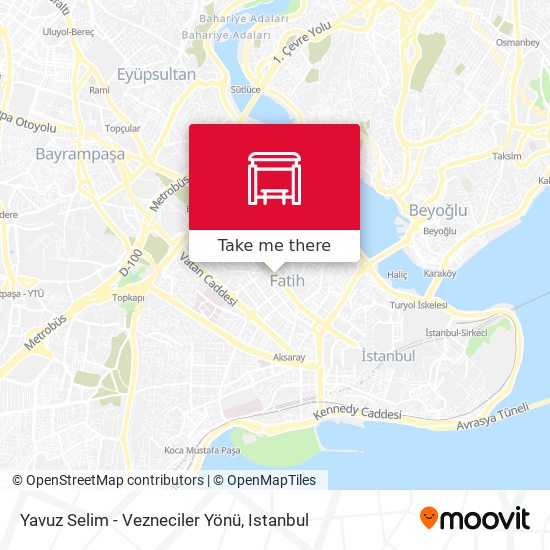 Yavuz Selim - Vezneciler Yönü map