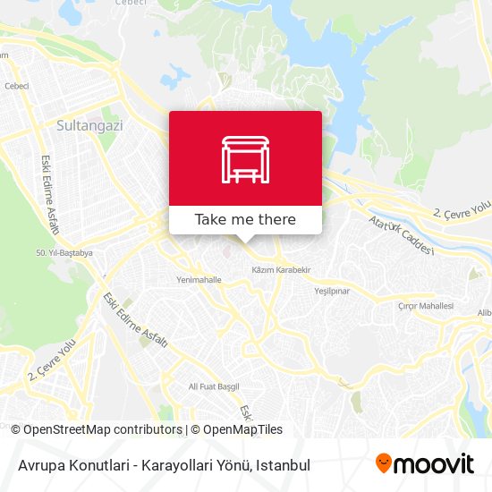 Avrupa Konutlari - Karayollari Yönü map