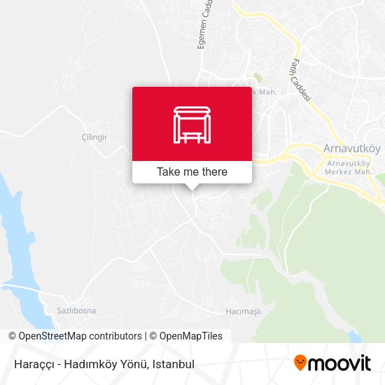 Haraççı - Hadımköy Yönü map