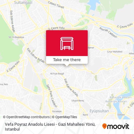 Vefa Poyraz Anadolu Lisesi - Gazi Mahallesi Yönü map