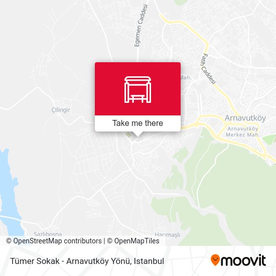 Tümer Sokak - Arnavutköy Yönü map
