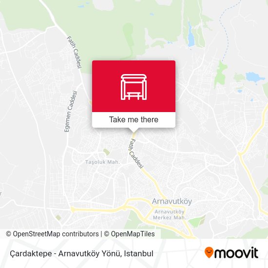 Çardaktepe - Arnavutköy Yönü map